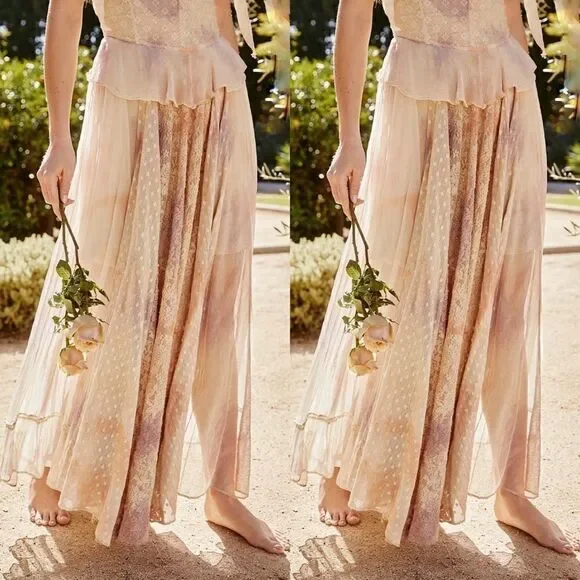💯 FREE PEOPLE Washed Ashore Maxi Dress - Picture 3 of 9